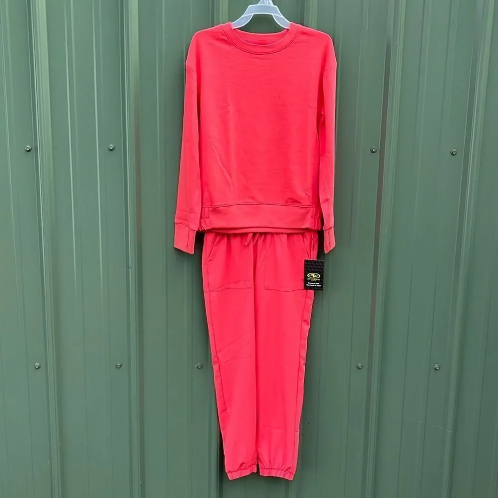 Girls Active Sporty T-Shirts Leggings & Track Suit 6-Piece Bundle Size M